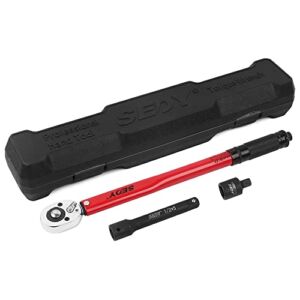 SEDY 1/2 “drive quick release torque wrench, click type professional torque wrench, 10 to 150 ft/lb., 13.6 ~ 203.5 N/m (sdy-030)
