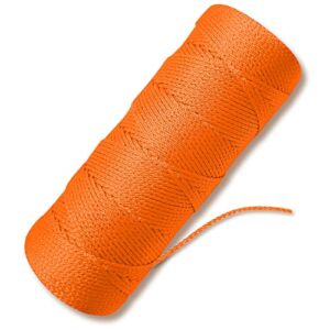 Orange Mason Line String Line – #18 Braided Nylon String – 500 Ft Length – Nylon Twine for Gardening Or Masonry Tools – Perfect Construction String for A String Level, Twine String for Gardening