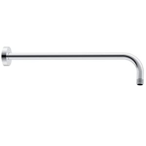 Hibbent 16 Inch All Metal Shower Extension Arm, Extra Long Shower Arm with Flange, Stainless Steel Rainfall Shower Arm Water Outlet, Wall Mounted Shower Head Extender Arm, Chrome