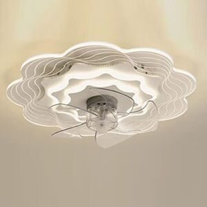 CATA-MEDICA Low Profile Ceiling Fixtures Stepless Dimming 6 Gear Wind Speed Fans for Home Bedroom Hardware Semi Enclosed Flush Mount Ceiling Fan Lighting Smart Fully Dimmable Lighting Modes Lamp