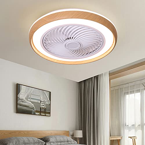 CATA-MEDICA Ultra-Quiet Enclosed Natural Wind Room Fan Smart Stepless Dimming Ceiling Fan Lighting for Indoor 3-Color Lighting Modes Acrylic Lampshade Chandelier Lighting & Ceiling Fans | The Storepaperoomates Retail Market - Fast Affordable Shopping