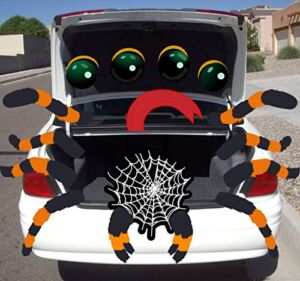 Trunk or Treat Car Decorations Kit,Halloween Decorate Spider Web Decoration,Decorate Halloween, car Party Decoration Halloween Trunk or car Decoration （20Pcs）