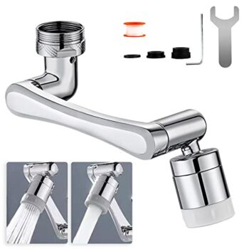 1080 Degree Rotatable Faucet Aerator, Rotating Faucet Extender, Faucet Extender for Kitchen Bathroom Sink, with 2 Water Outlet Modes | The Storepaperoomates Retail Market - Fast Affordable Shopping