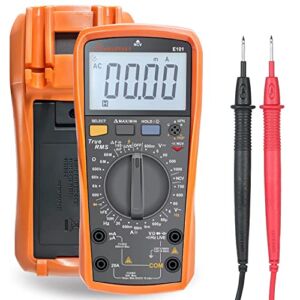 EAGLOTEST 6000 Counts TRMS Digital Multimeter AC/DC Voltage & Current Non-Contact Voltage Test Capacitance Frequency Resistance Diodes/Continuity Resistance Transistor Data Hold