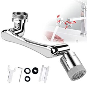 Universal Rotating Faucet, 1080 Degree Swivel Faucet Aerator, Splash Filter Faucet for Bedroom Face Washing, Gargle and Eye Flush Portable Washing