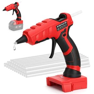 Mtiolhig Cordless Hot Glue Gun for Milwaukee m18 Battery, Handheld Electric Power Battery Operated WirelessHot Glue Gun Cordless Kit with 30pcs 0.27” Mini Glue Sticks for Crafts (Battery NOT Include)