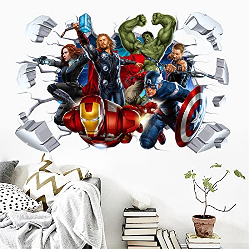 ZI XIN Superhero Wall Stickers Avengers Wall Decals Excellent Vinyl Wall Decor for Boys Room Living Room  ( Size 35.4 x 23.6 inch), 35.4 inch x 23.6 inch | The Storepaperoomates Retail Market - Fast Affordable Shopping