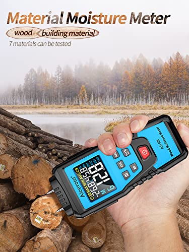 Aicevoos N8 Digital Moisture Meter, Water Leak Detector,Backlit LCD Display, Moisture Tester With the detection function of ambient temperature and humidity | blue | The Storepaperoomates Retail Market - Fast Affordable Shopping