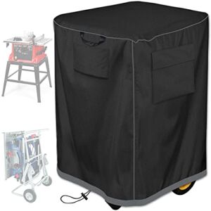 Table saw cover, 29in dustproof portable table saw cover, Fit for Most Table saws and planer, water proof, 29″L x 23″W x 46″H, Black