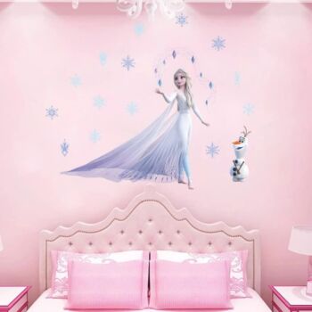 Frozen 2 Wall Decals,Giant Elsa Stickers Girl’s Cartoon Bedroom Background Wall Decoration Self-Adhesive Wall Sticker for Party Decorations,Party Decal for Kids Party Favors | The Storepaperoomates Retail Market - Fast Affordable Shopping