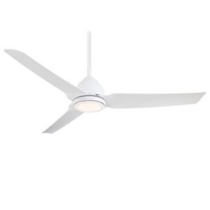 Minka’ Aire Java 54 in. LED Indoor/Outdoor Flat White Ceiling Fan with Remote Control