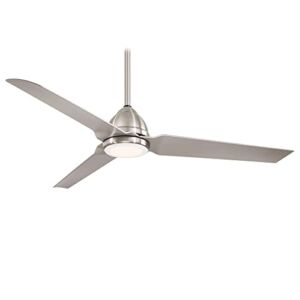 Minka Aire Java 54 in. LED Indoor/Outdoor Brushed Nickel Wet Ceiling Fan with Remote Control
