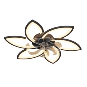 REYDELUZ Ceiling Fan with Lights,30.7In 66W,Remote Control 3 color temperatures,6 Gear Wind Speed fan light,Flowers Ceiling Lights with Fan for Bedroom/Dining Room