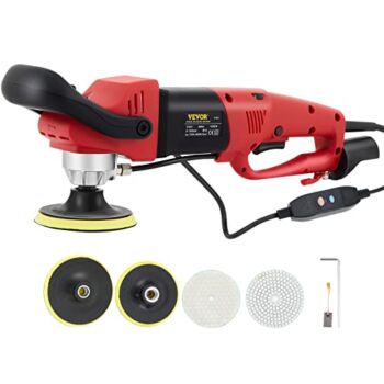 VEVOR Wet Polisher Grinder, Variable Speed 4″ & 5″ Diamond Polishing Pads, Buffing Machine with 78.7″ Water Pipe Adapter & Splash Shield, Electronic Concrete Stone for Title Floor Countertop CE | The Storepaperoomates Retail Market - Fast Affordable Shopping