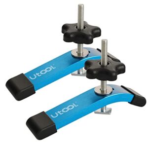 UTOOL 2 Pack T-Track Hold Down Clamps Kit, 5-1/2″ L x 1-1/8″ Width, blue