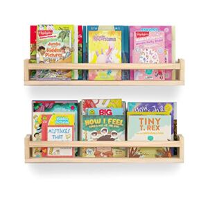 24 inch Nursery Book Shelves Set of 2， Nursery Shelves Perfect for Kids’ Room, Kitchen, Bedroom and Bathroom.