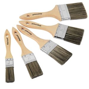 Double Thick Chip Brush Set, Multi-Purpose Masonry Paint Brushes for Walls Painting Staining Varnishing Cleaning (Assorted Sizes)