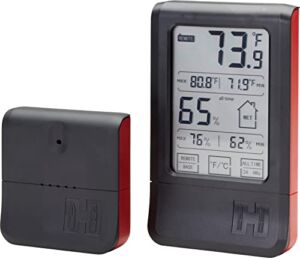 Hornady Wireless Hygrometer, 95907 – Includes a Remote Base & Digital Touchscreen Display to Monitor Temperature & Humidity – Ideal Room Hygrometer for Gun Safes & Cabinets, Closets, Workbench & More