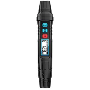 Aicevoos N5 Digital Moisture Meter, Water Leak Detector,Backlit LCD Display, Pen-Type Moisture Tester Damp Tester | black