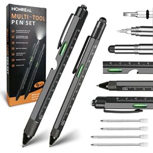 HONREAL Gifts for Men/Dad, Stocking Stuffers for Men, 9 in 1 Multitool 2Pcs Pen Set, , Christmas Gifts for Men Who Have Everything,Cool Gadgets for Men,Birthday gift for Men/Husband/Boyfriend/Grandpa