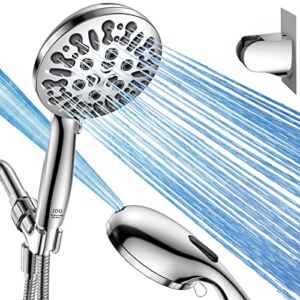 JDO High Pressure Shower Head, 8 Modes Shower Head with Handheld, Power Wash to Clean Bathroom, 4.7″ Rain Showerhead with 71 Inches Extra Long Hose, Adjustable Overhead & Wall Bracket (Chrome)