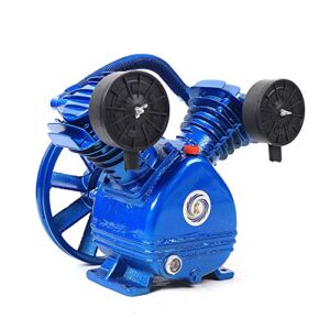 3HP 2 Piston V Style Twin Cylinder Air Compressor Head Pump 115PSI Air Compressor Pump Replacement Single Stage (V-0.25/8)