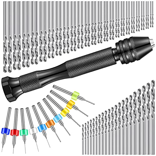 95 Pieces Hand Drill Bits Set, Black Pin Vise Hand Drill, 74 Pieces Micro Twist Drill Bits and 20 Pieces PCB Mini Drill Bits for Resin Polymer Clay Craft DIY Jewelry (0.1-1mm, Random Color Bits) | The Storepaperoomates Retail Market - Fast Affordable Shopping
