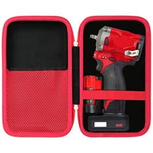 Khanka Hard Storage Case Replacement for Milwaukee 2554-20 M12 Fuel Stubby 3/8″ Impact Wrench, Case Only