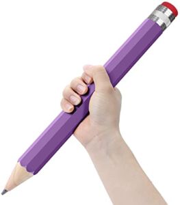 Giant Pencil, 14 Inch Jumbo Pencils, Funny Big Novelty Pencil for Prop/Gifts/Decor by BUSHIBU(Light Purple)
