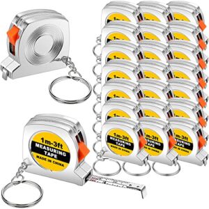 Keychain Tape Measure Mini Tape Measure Functional Pocket Tape Measure Small Tape Measure Retractable for Adult Kids Construction Affair Birthday Party Favors Goody Bag Stuffers Prizes (50 Pieces)
