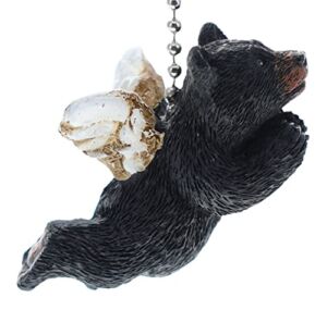Whimsical Angel Wing Bear Ceiling Fan Pull with Chain – Fun Cabin Lodge Kids Decor