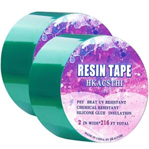 2 Rolls 108 Feet Resin Tape for Epoxy Resin Molding Silicone Epoxy Resin Tape UV Tape Thermal Tape High Temperature Tape Epoxy Release Tape for River Tables, 2 inches Wide (2 inches)