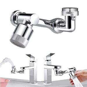 Faucet Extender-Universal 1080° Rotatable Extension Faucet Aerator – Sink Splash Filter-2 Water Outlet Modes – For Washing Eye/Hair/Face