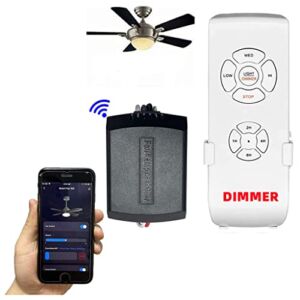 Universal Smart WiFi Ceiling Fan & Dimmer Remote Control Kit, Ceiling Fan Timing Speed & Dimmable LED Light Dimming Remote Control, Compatible with Alexa Google Assistant & Smart Life App