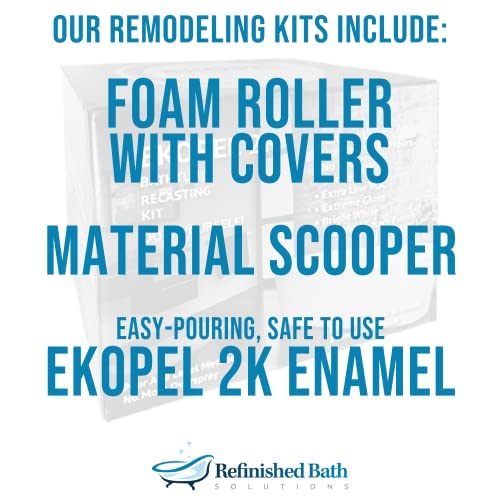 Ekopel 2K Bathtub Refinishing Kit 2 Pack Tile/Shower/Tub and Surround Size – Odorless DIY Tub with Surround Reglazing Kit – 20X Thicker Than Other Refinishing Kits – No Peel Pour On Tub Coating Made in the USA | The Storepaperoomates Retail Market - Fast Affordable Shopping