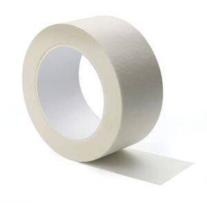Beige White Masking Tape – 2 inch x 55yds. Wide Masking Tape for Safe Wall Painting,Office,Labeling, Edge Finishing