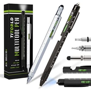 Gifts for Men Dad Him, Christmas Stocking Stuffers, Birthday Gift Ideas, 10 in 1 Multi-tool Pen Sets for Husband Boyfriend Father Grandpa, Unique Tech Gifts from Wife Son Daughter Kids, Cool Gadgets