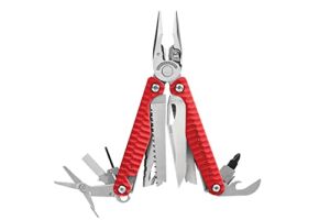 LEATHERMAN, Charge Plus G10 – Multi-Tool with G10 Handles, 19 All Locking Tools Including Knives, Pliers, Saw and Screwdriver, Camping and Fishing Tool Made in The USA, in Red with a Nylon Sheath