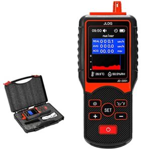 SKYXIU JD‑3001 Professional Geiger Counter Nuclear Radiation Detector Radioactive Meter Tester with LED Display,Multifunctional Tester with Temperature and Humidity Meter for Nuclear EMF Meters