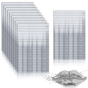 Vmiapxo 7200 Pieces 5×5 mm Self-Adhesive Mirrors Mosaic Tiles, Real Mini Square Glass, Small Mosaic Cut Mirror Stickers, Disco Ball Square Mirror Tiles, Decorative Craft Accessory for Decor (Silver)