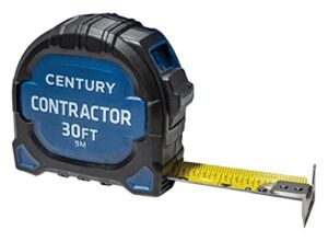 Century Drill & Tool 72843 Contractor Fractional/Metric Tape Measure, 30-Foot