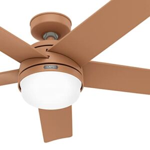 Hunter Fan 52 inch Casual Terracotta Indoor Ceiling Fan with LED Light Kit and Remote Control (Renewed)