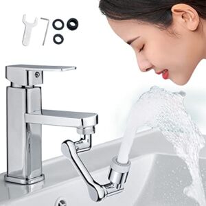 AJAYGEG 1080 Degree Swivel Faucet Aerator Extender Universal Splash Filter Big Angle Spray Dual Function Bathroom Sink For Gargle and Eyewash, ONESIZE