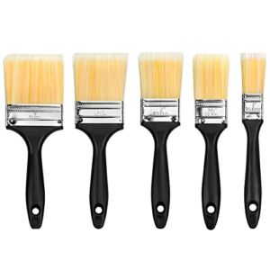 SteadMax Paint Brush Set (5 Pieces), Set of 5 Multi-Sized Brushes, Professional Quality Painting Tool Kit, One Set of 1, 1.5, 2, 2.5, and 3 Inch Brushes (Pack of 5)