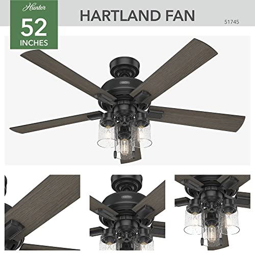 Hunter Fan Company 51745 Hartland Ceiling Fan, 52, Matte Black | The Storepaperoomates Retail Market - Fast Affordable Shopping