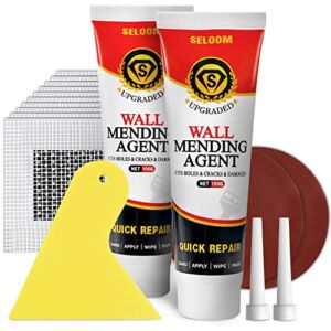Seloom Drywall Repair Kit, Spackle Wall Repair Kit Drywall Patch Putty, Safe Mend Wall Mending Agent with Scraper, Quick and Easy Wall Hole Crack Fixer