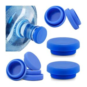 5 Gallon Water Jug Reusable Caps Silicone Replacement Cap Lids Anti Splash for 55Mm Water Bottle, 3 & 5 Gallon Water Jug Cap Screw Top Non Spill for Home Office Camping Sports