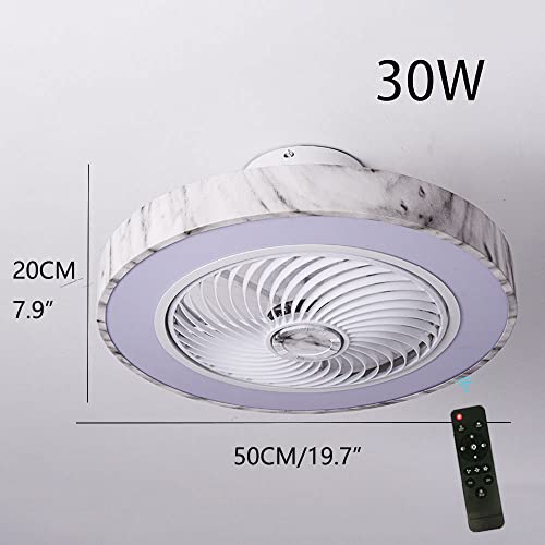 IBalody Modern Indoor Ceiling Fan with Light Dimmable, 3 Speed Ceiling Fan with LED Lights Bedroom Mute Fan Ceiling Lamp 19.7 Inch Round Ceiling Fan Light with Remote Control | The Storepaperoomates Retail Market - Fast Affordable Shopping