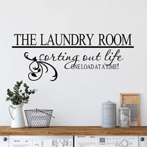 Laundry Room Decals Vinyl Art Lettering Decals for Walls Peel and Stick Laundry Sign Decor