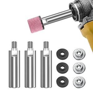 M10 Thread Angle Grinder Extension Connecting Rod, Angle Grinder Extension Shaft for 100 Type Angle Grinder and Polisher, Angle Grinder Arbor Adapter, Rotary Extension Shaft, 80mm (3 Set)